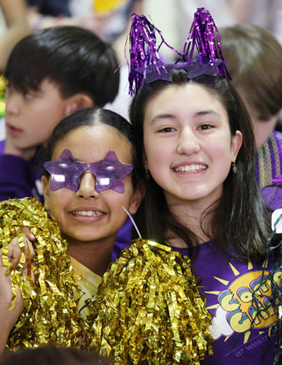 students at fundraising event