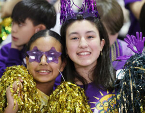 students at school fundraiser