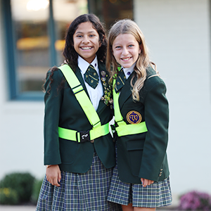 Patrols Best Private Middle School in Annandale VA | Private School in Annandale | Two Middle School Carpool Patrols Smiling